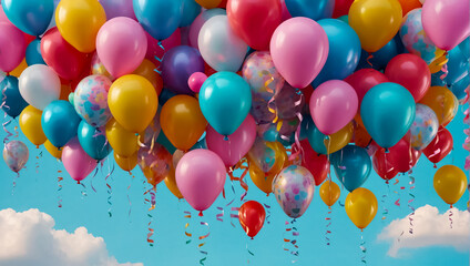 beautiful colorful balloons background creative