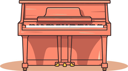 Fototapeta na wymiar Illustrated Symphony: Vector Piano Keys