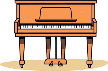 The Art of Harmony: Detailed Piano Vector Illustration