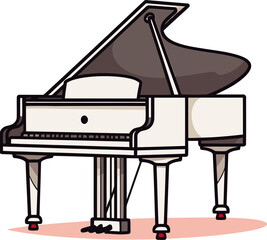 Harmony in Detail: Grand Piano Vector for Creative Projects