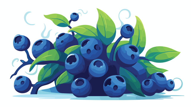 An enraged bilberry with its deep blue color deepen