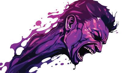 An enraged jambolan with its dark purple skin wrink - obrazy, fototapety, plakaty