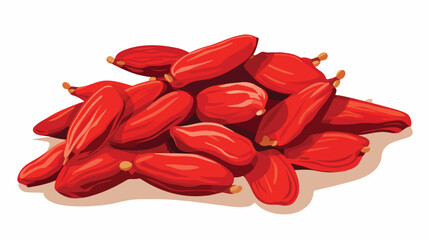 An indignant goji berry with its bright red hue dee - obrazy, fototapety, plakaty