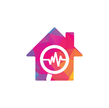 Find pulse home shape logo designs concept.