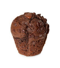 Chocolate muffin isolated on white - 760879211