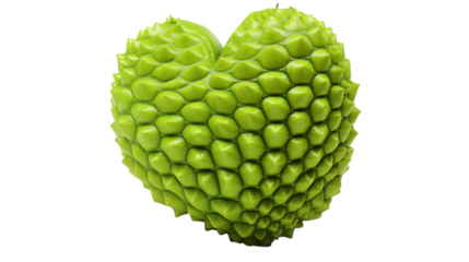 A vibrant green heart shape shines against a clean white background