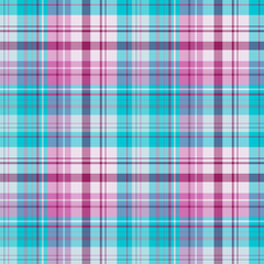 Seamless pattern in comfortable blue and pink colors for plaid, fabric, textile, clothes, tablecloth and other things. Vector image.