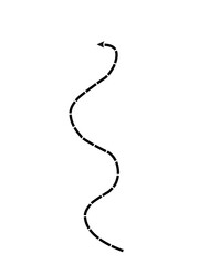 Combination of Black Lines Dotted Arrows