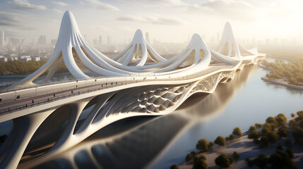 Intersecting Diagonal Bridges: A Symbol of Architectural Beauty and Connective Infrastructure