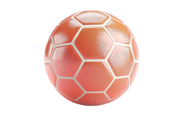 Fototapeta premium red leather soccer ball isolated on transparent background
