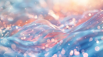 Dynamic abstract background with light bokeh effect, featuring blue and pink swirls resembling a...