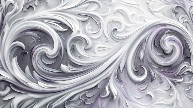 Swirling grey and white marble-like texture for elegant design backgrounds. Liquid motion effect in monochrome for abstract art concepts. Dynamic swirls in grey and white for modern wallpaper designs.