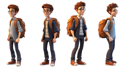 A man wearing glasses and carrying a backpack, ready for his next adventure