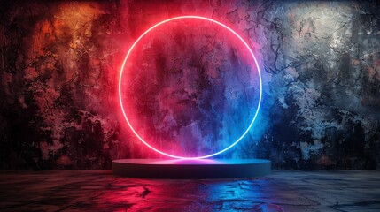 Obraz premium Glowing Object in Dark Room