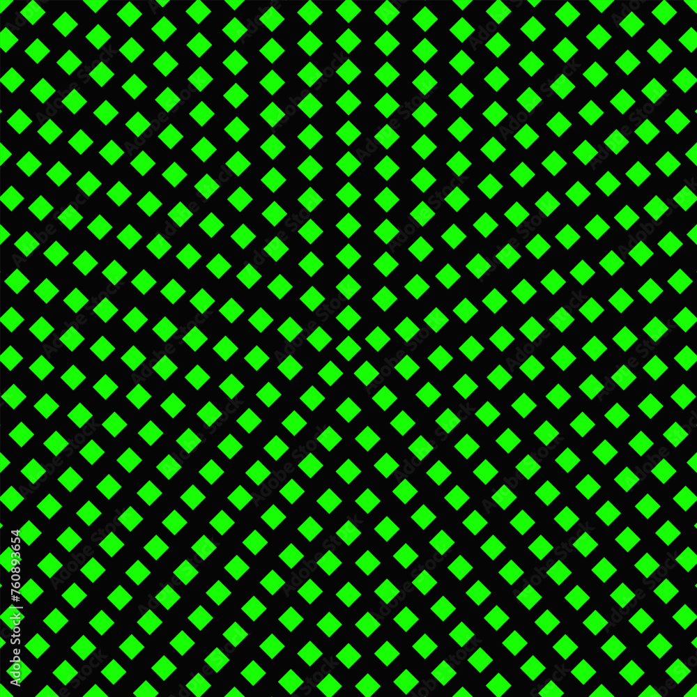 Poster halftone square pattern background - green and black abstract vector illustration from small squares