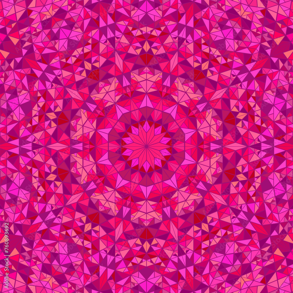 Aufkleber geometrical colorful polygonal circular tiled triangle mosaic pattern mandala background design - ps