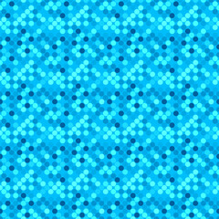 Cyan abstract geometrical seamless dot pattern background - blue vector graphic