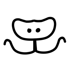 hand drawn dog mouth