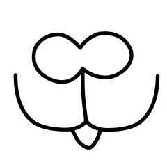 hand drawn dog mouth