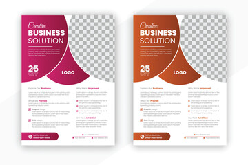 Creative corporate business flyer template, Corporate Business flyer template, Flyer Template Geometric shape used for business poster layout, business flyer template with a minimalist layout,
