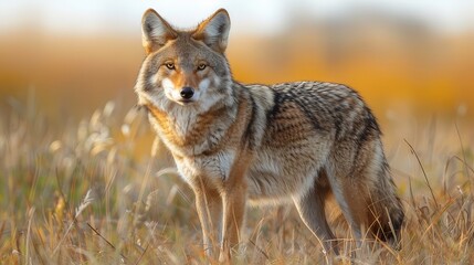 Wild coyote in its natural environment