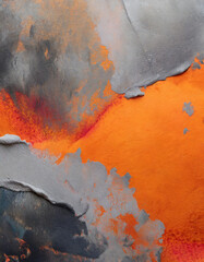 Abstract organic background with grey and orange color scheme