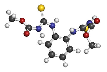 Thiophanate-methyl fungicide molecule.