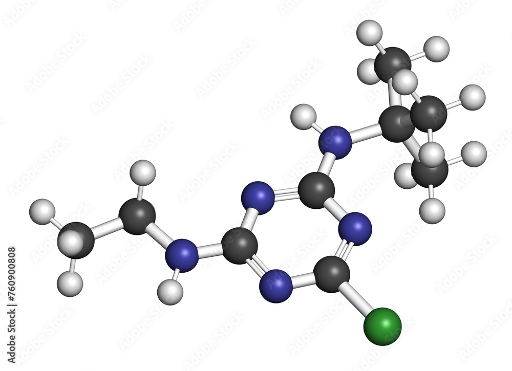 Sticker Terbuthylazine herbicide molecule.