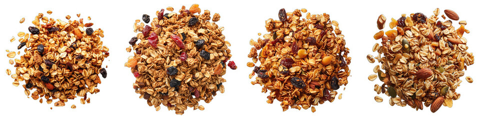 Organic Granola  Hyperrealistic Highly Detailed Isolated On Transparent Background Png File