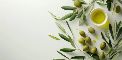 Kissenbezug olives olive oil still life rays of light © Андрей Трубицын