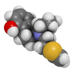 Rotigotine drug molecule.