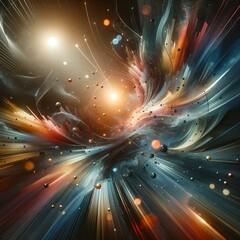 Cosmic Dance: Abstract Fractal Nebula