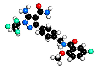 Pirtobrutinib cancer drug molecule.
