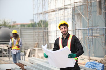  construction worker or factory worker at site.