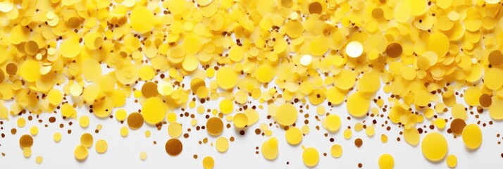 Bright Yellow Sparkle Texture with Glitter Confetti