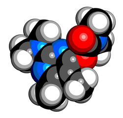 Pirimicarb insecticide molecule.