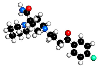 Pipamperone drug molecule.