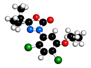 Oxadiazon herbicide molecule.