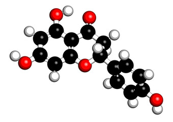 Naringenin herbal flavanone molecule.