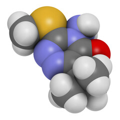 Metribuzin herbicide molecule.