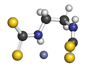 Obraz premium Metiram pesticide molecule.