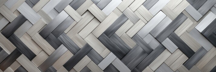 Contemporary Geometric Mosaic in Cool Tones