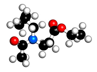 Ethyl butylacetylaminopropionate (IR3535) insect repellent molecule.