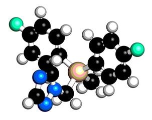 Flusilazole fungicide molecule.