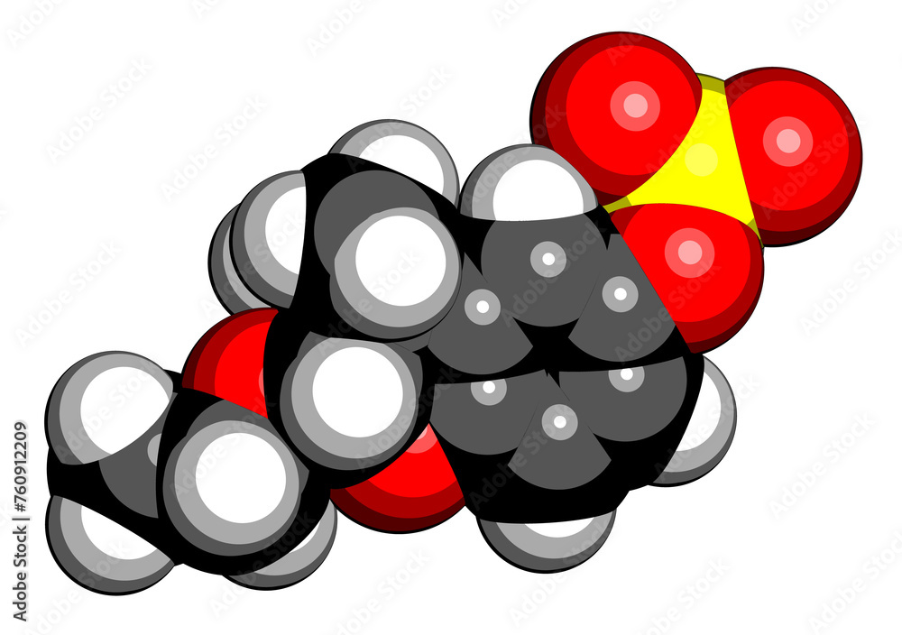 Poster Ethofumesate herbicide molecule.