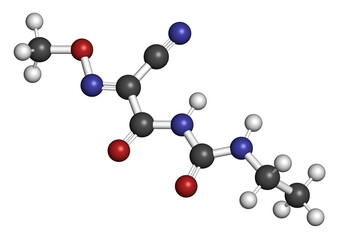 Cymoxanil fungicide molecule.