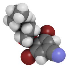 Bromoxynil herbicide molecule.