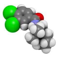 AH-7921 opioid analgesic drug molecule.