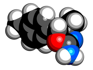 4,4'-Dimethylaminorex designer drug molecule.
