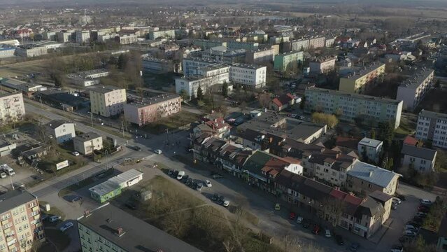Beautiful Panorama Housing Estate Opoczno Aerial View Poland